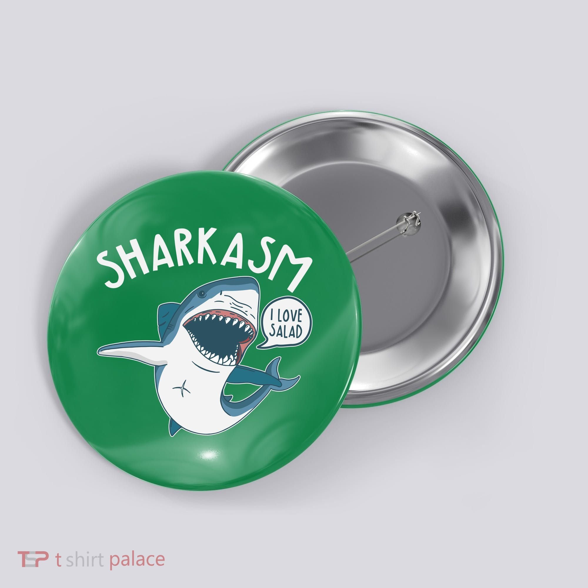 Funny Sharkasm Shark Sarcasm Button