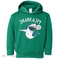 Funny Sharkasm Shark Sarcasm Toddler Hoodie thumb 0