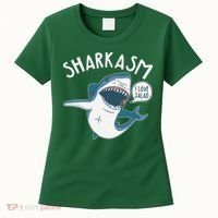 Funny Sharkasm Shark Sarcasm Women's T-Shirt thumb 0