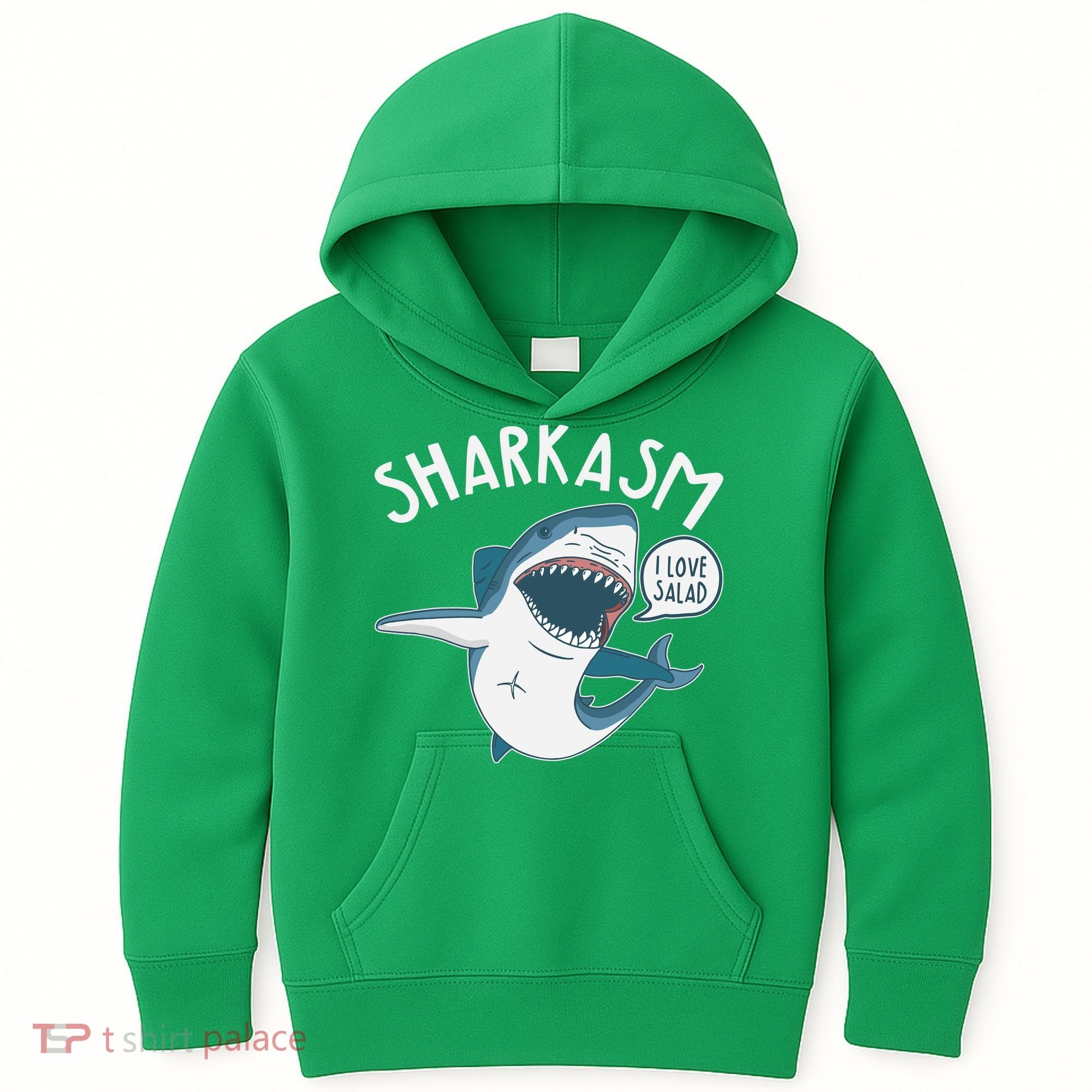 Funny Sharkasm Shark Sarcasm Kids Hoodie