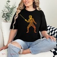 Fencing Sports Symbols Swords Epee Fencer Comfort Colors T-Shirt thumb 2