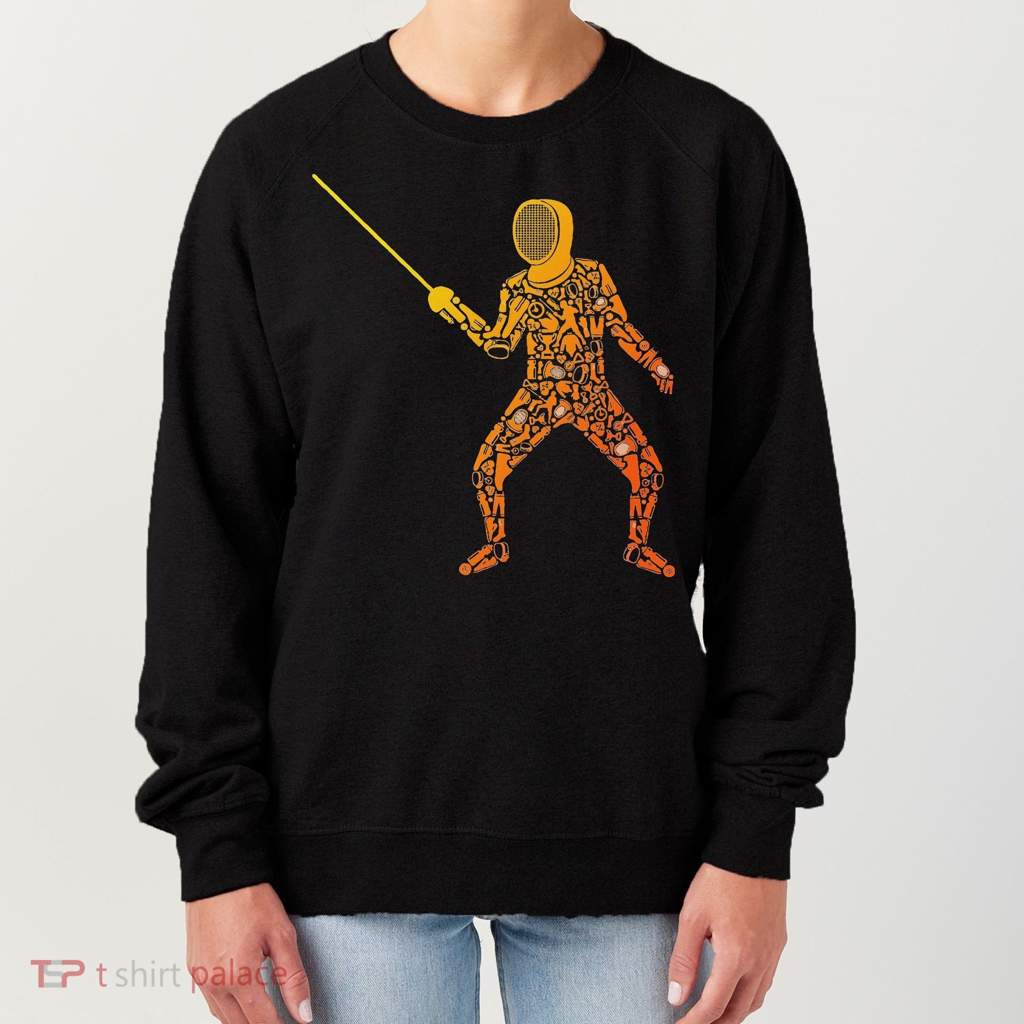 Fencing Sports Symbols Swords Epee Fencer Women's Sweatshirt