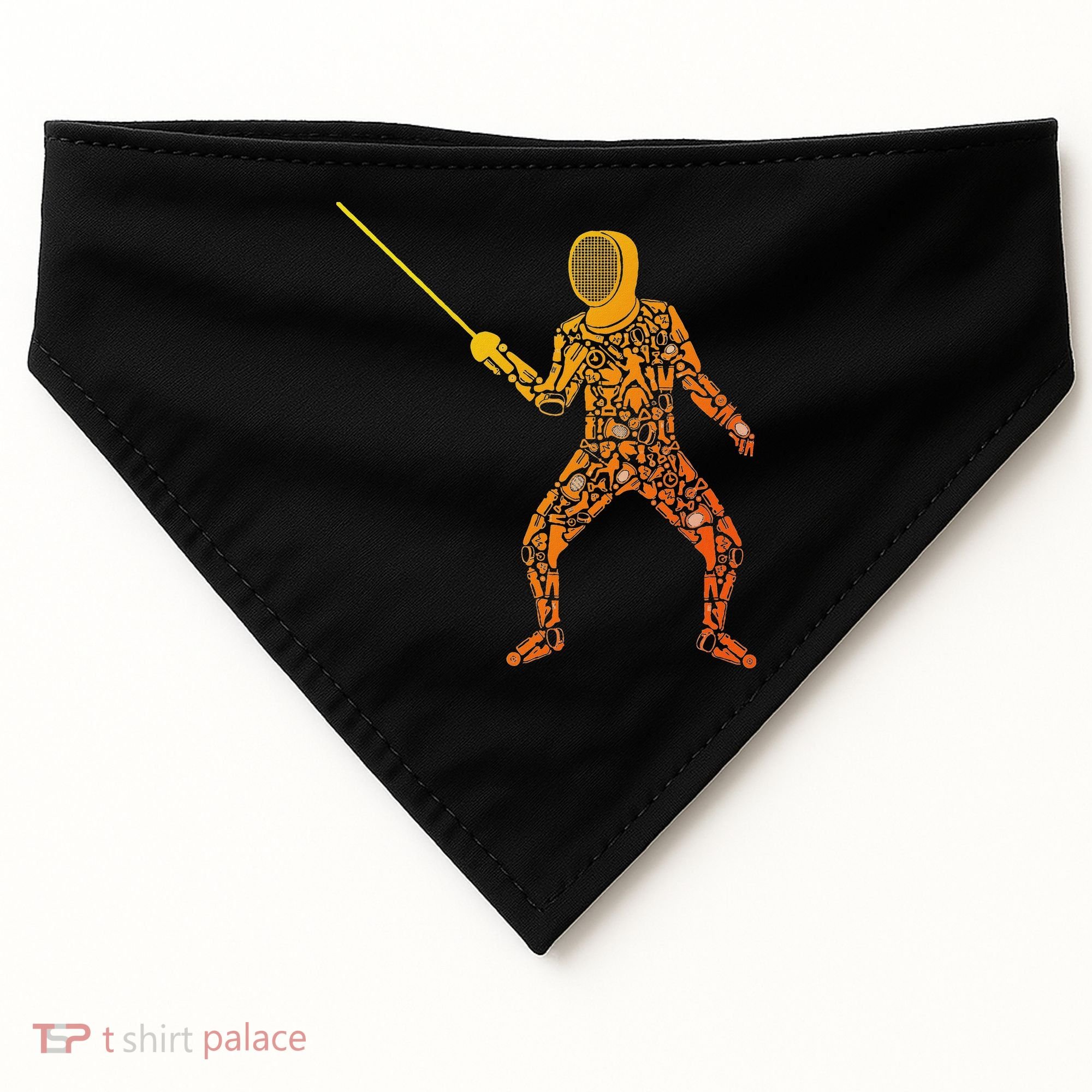 Fencing Sports Symbols Swords Epee Fencer USA-Made Doggie Bandana