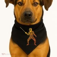 Fencing Sports Symbols Swords Epee Fencer USA-Made Doggie Bandana thumb 1
