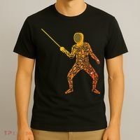 Fencing Sports Symbols Swords Epee Fencer T-Shirt thumb 3