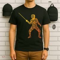 Fencing Sports Symbols Swords Epee Fencer T-Shirt thumb 6