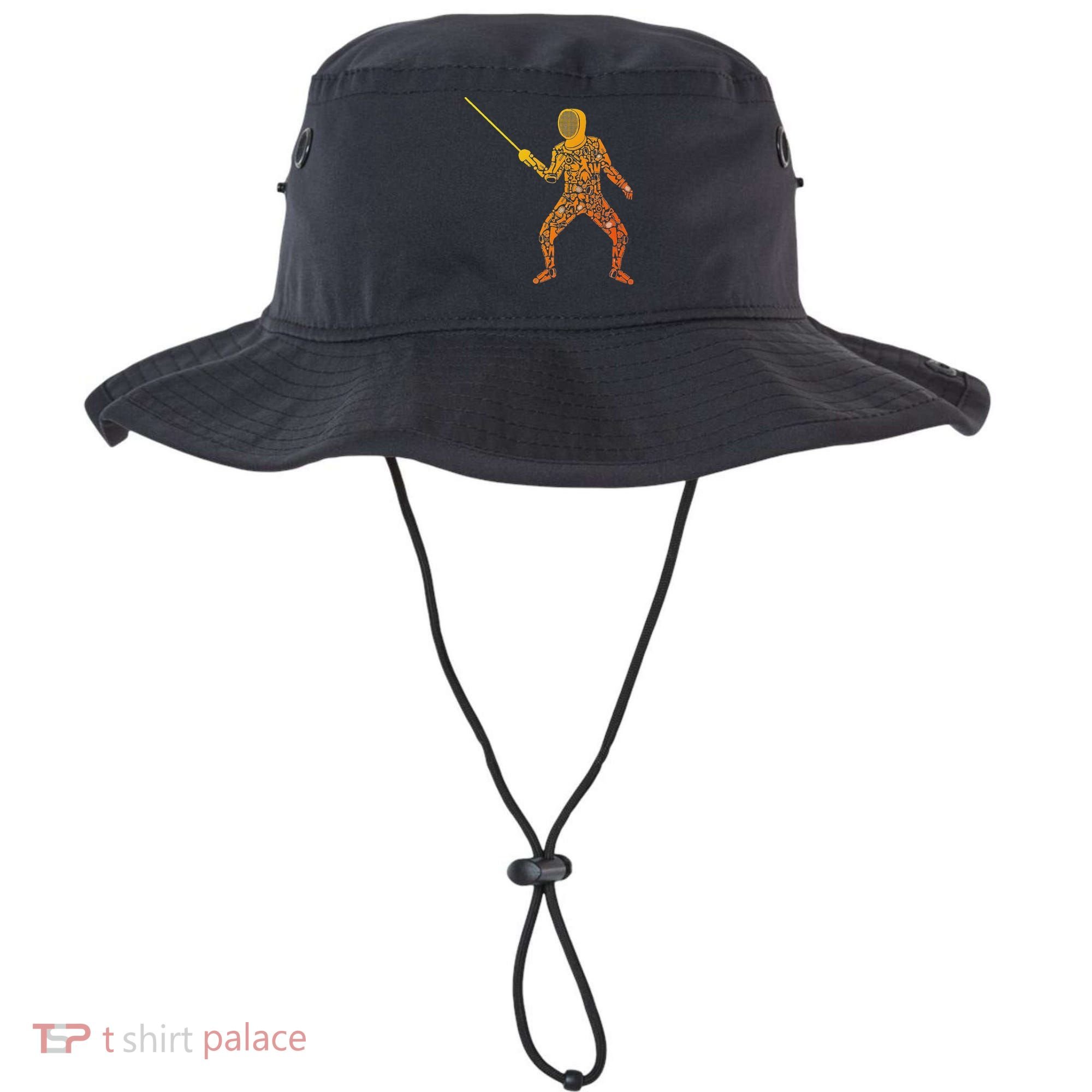 Fencing Sports Symbols Swords Epee Fencer Bucket Hat