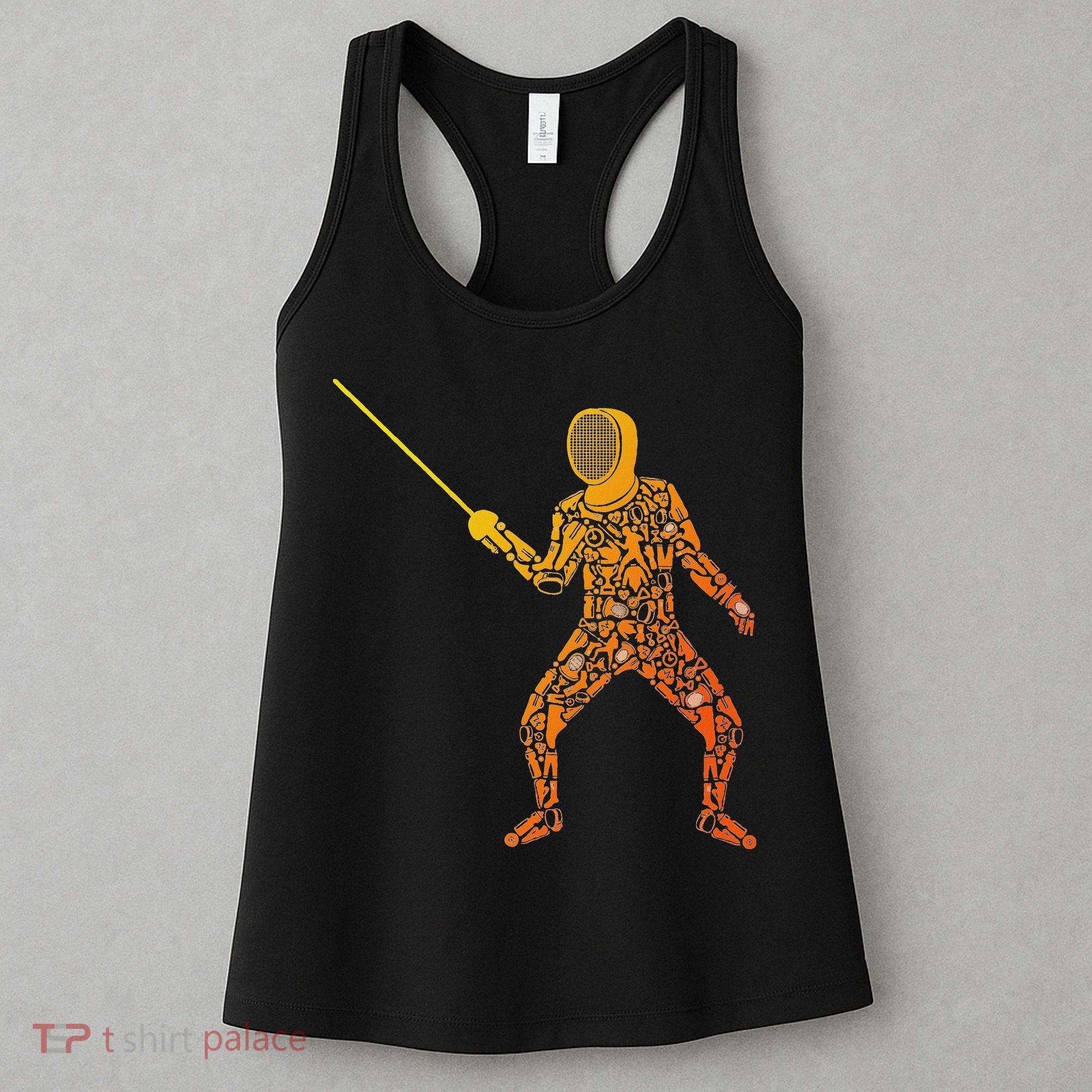 Fencing Sports Symbols Swords Epee Fencer Women's Tank Top