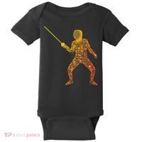 Fencing Sports Symbols Swords Epee Fencer Baby Bodysuit thumb 0