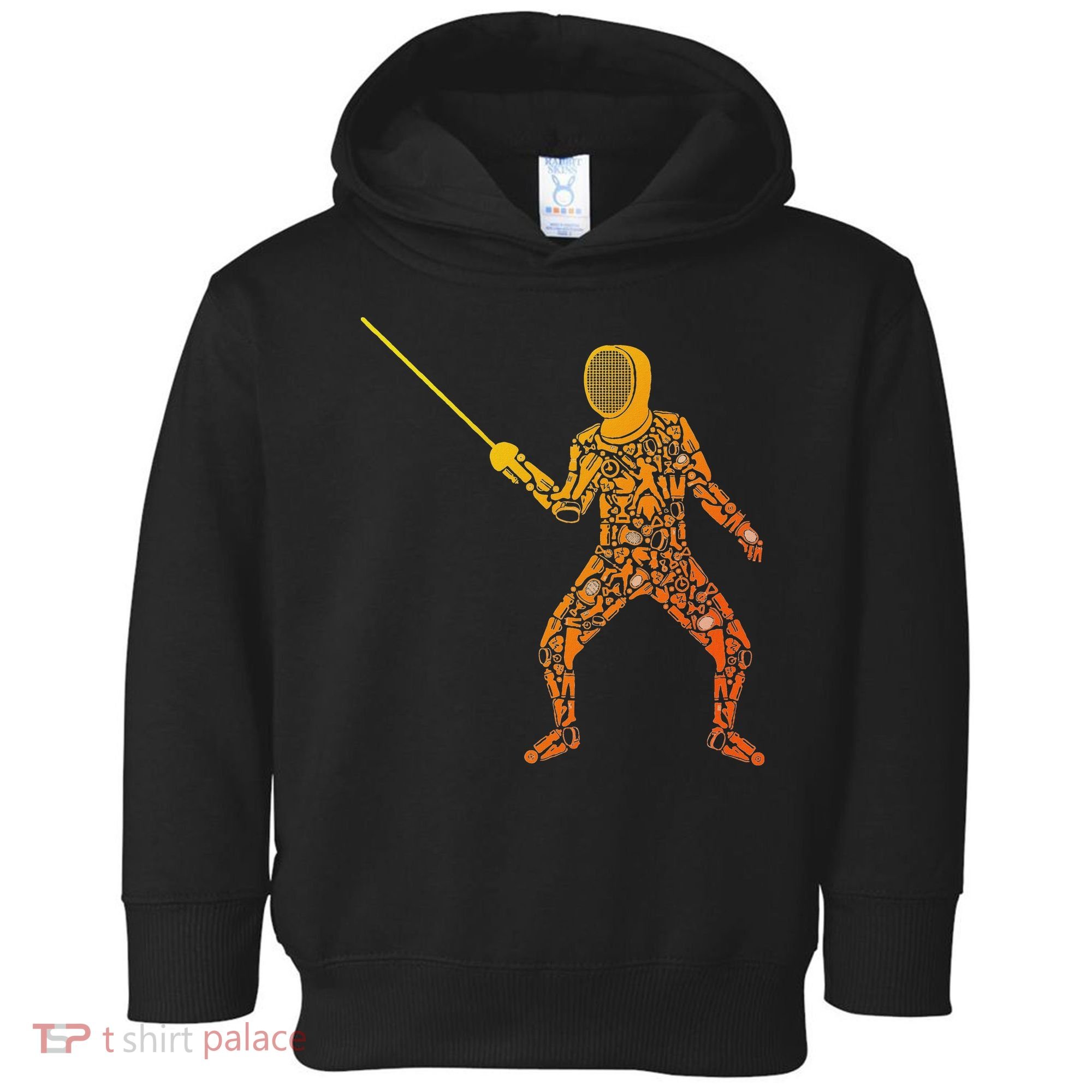 Fencing Sports Symbols Swords Epee Fencer Toddler Hoodie