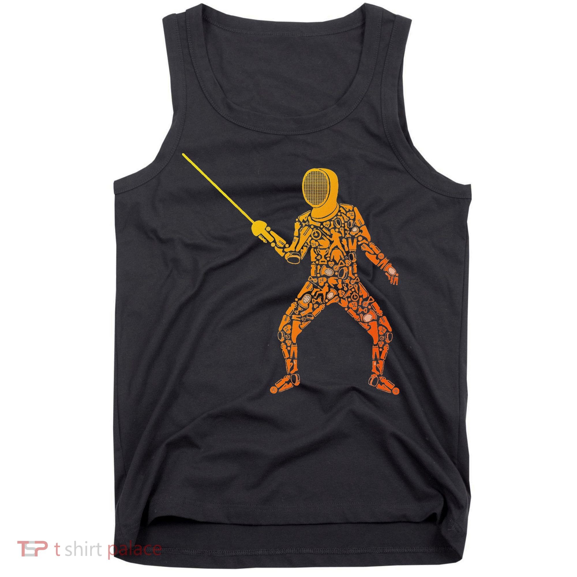 Fencing Sports Symbols Swords Epee Fencer Tank Top
