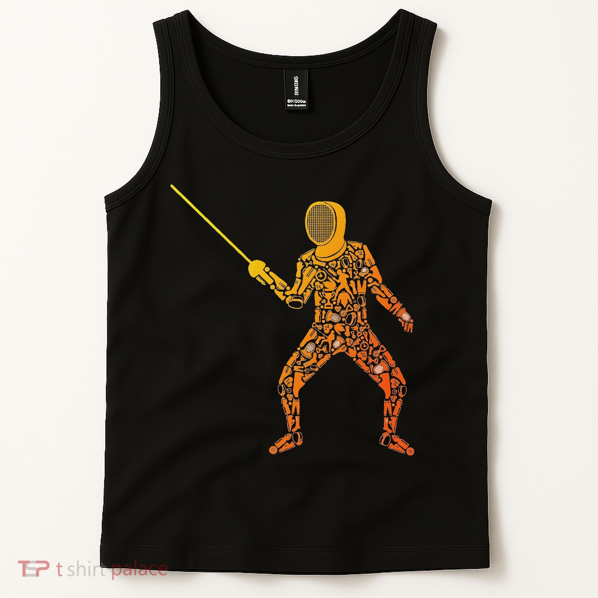 Fencing Sports Symbols Swords Epee Fencer Tank Top