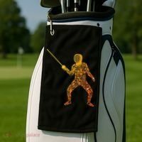 Fencing Sports Symbols Swords Epee Fencer Golf Towel thumb 2