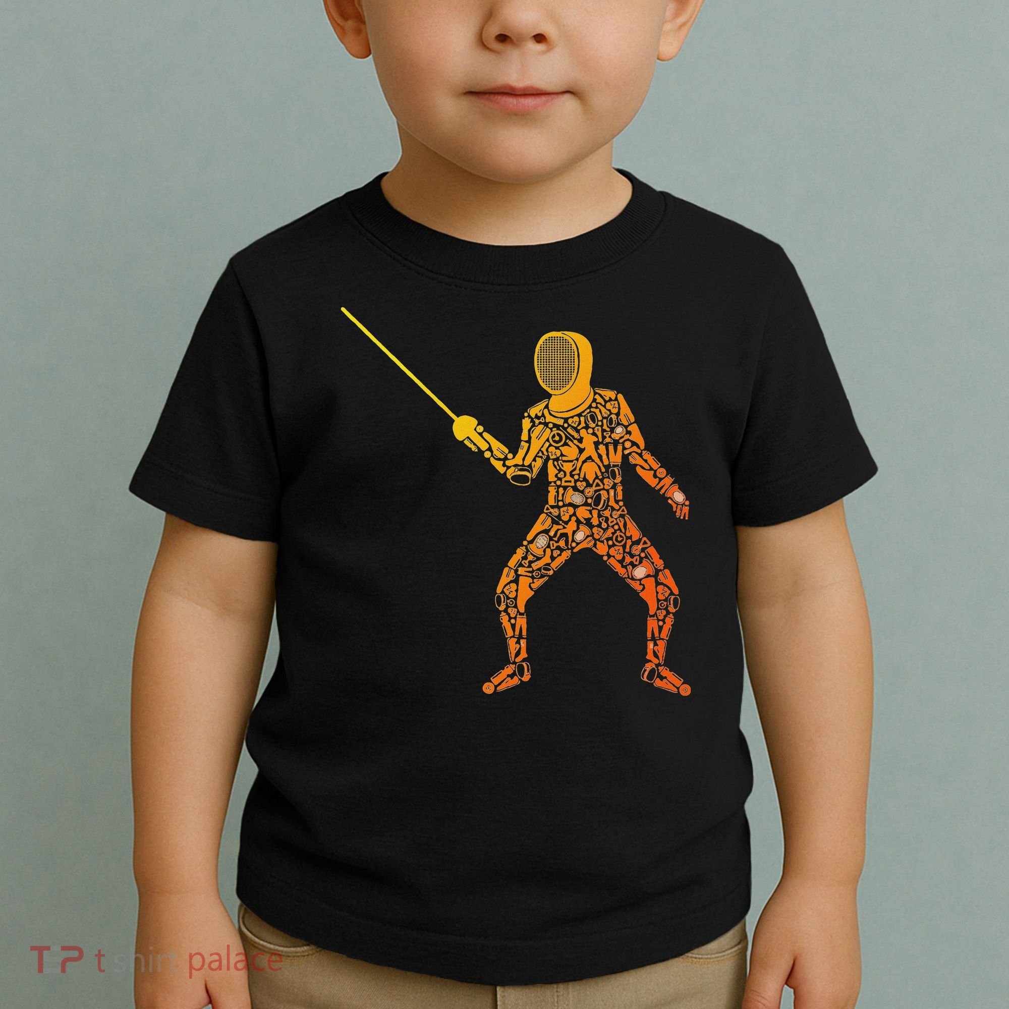 Fencing Sports Symbols Swords Epee Fencer Toddler T-Shirt