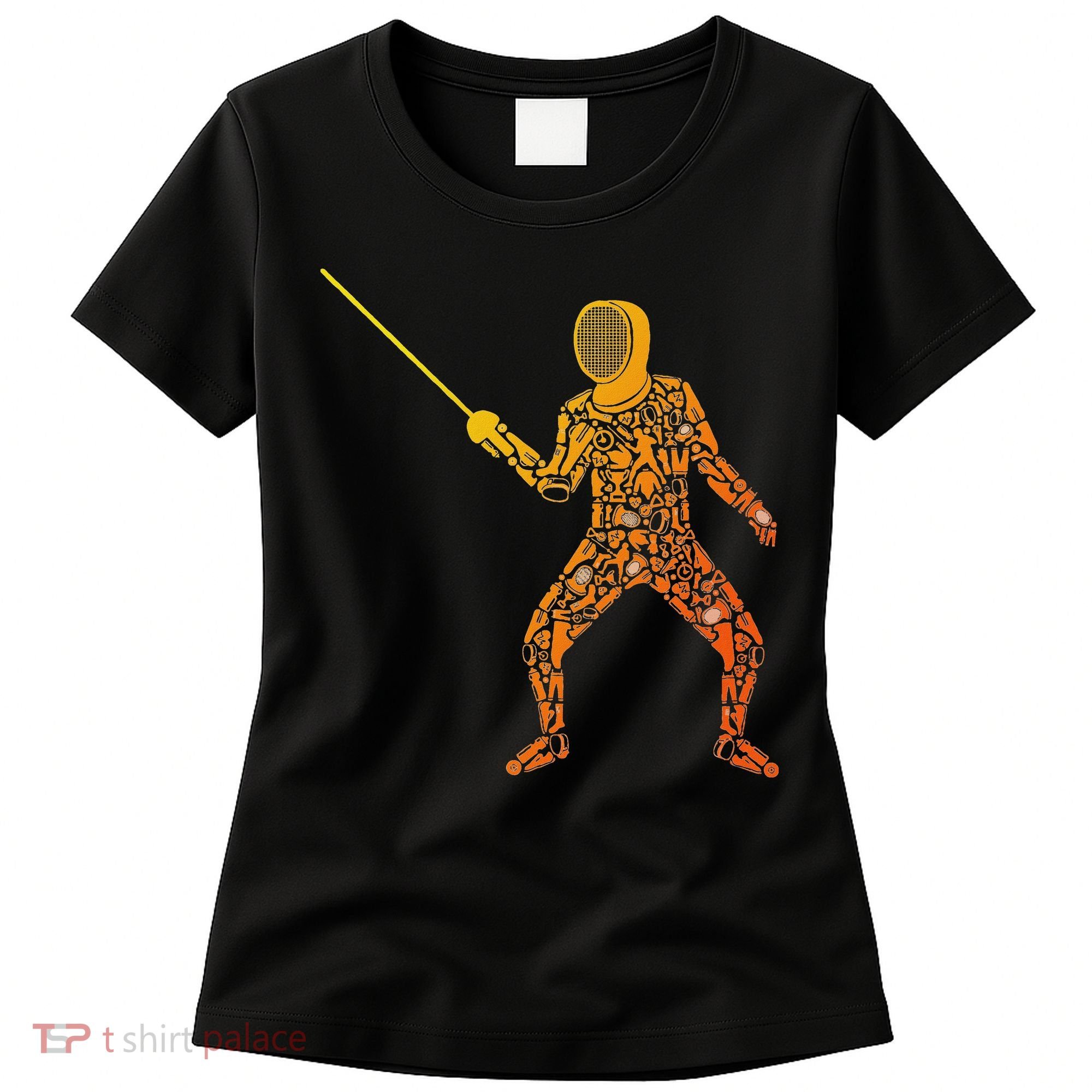Fencing Sports Symbols Swords Epee Fencer Women's T-Shirt