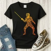 Fencing Sports Symbols Swords Epee Fencer Women's T-Shirt thumb 3