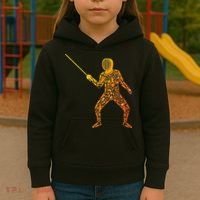 Fencing Sports Symbols Swords Epee Fencer Kids Hoodie thumb 3