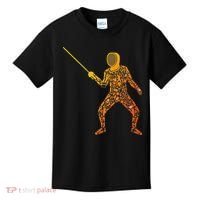 Fencing Sports Symbols Swords Epee Fencer Kids T-Shirt thumb 0
