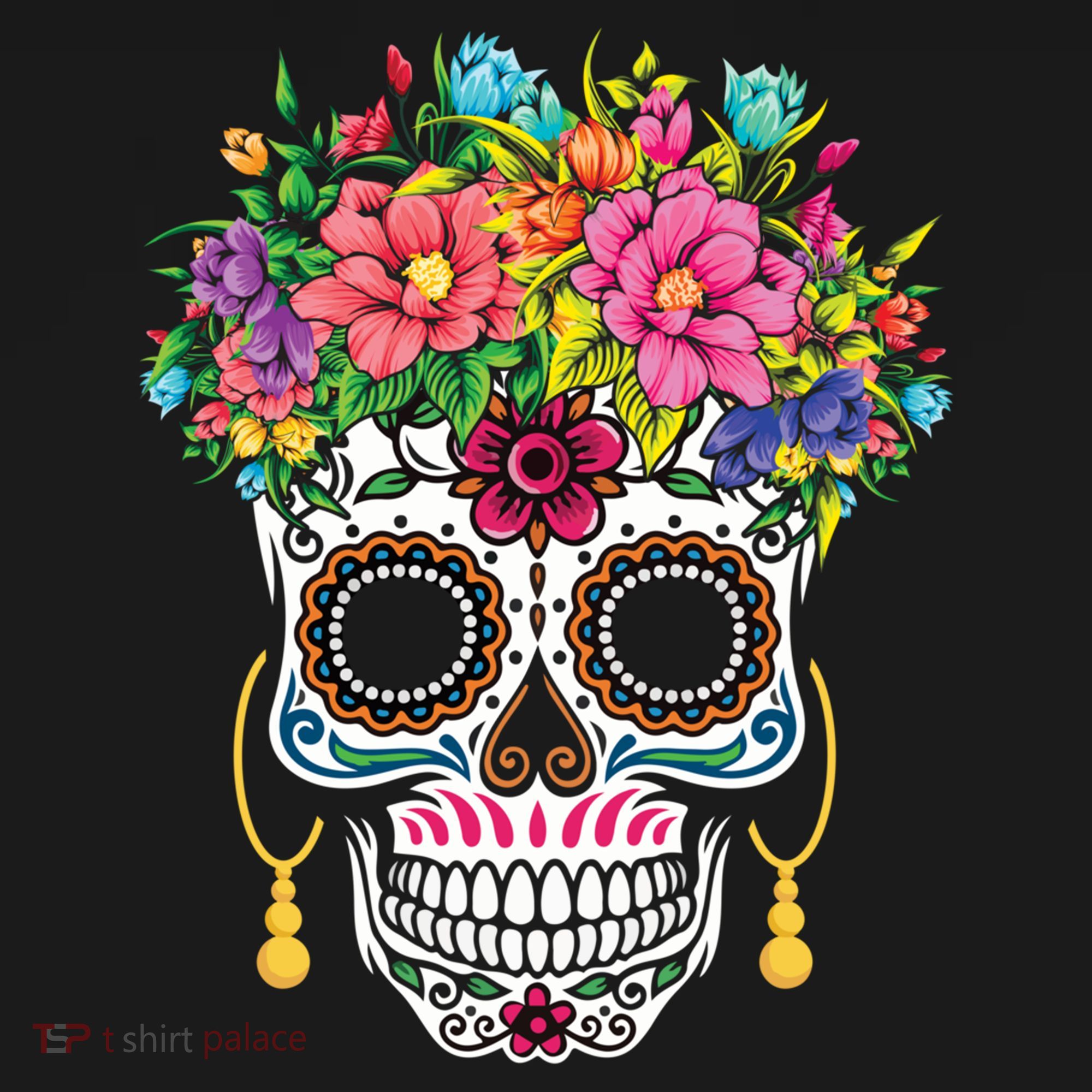 Flower Sugar Skull Souls Day Muertos Day Of Dead Halloween Gift Women's Hoodie