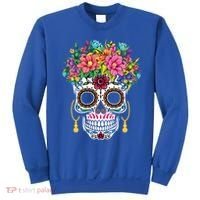 Flower Sugar Skull Souls Day Muertos Day Of Dead Halloween Gift Sweatshirt thumb 0
