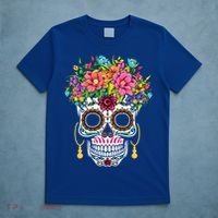 Flower Sugar Skull Souls Day Muertos Day Of Dead Halloween Gift T-Shirt thumb 5