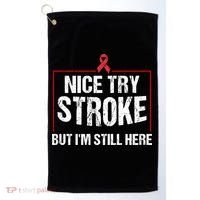 Funny Stroke Survivor Gift Cute Brain Attacks Great Gift Golf Towel thumb 0