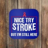Funny Stroke Survivor Gift Cute Brain Attacks Great Gift Coaster thumb 0