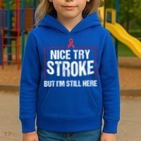 Funny Stroke Survivor Gift Cute Brain Attacks Great Gift Kids Hoodie thumb 3