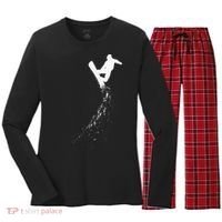 Freestyle Snowboarding Snowboarder Snowboard Wintersports Women's Long Sleeve Flannel Pajama Set  thumb 0