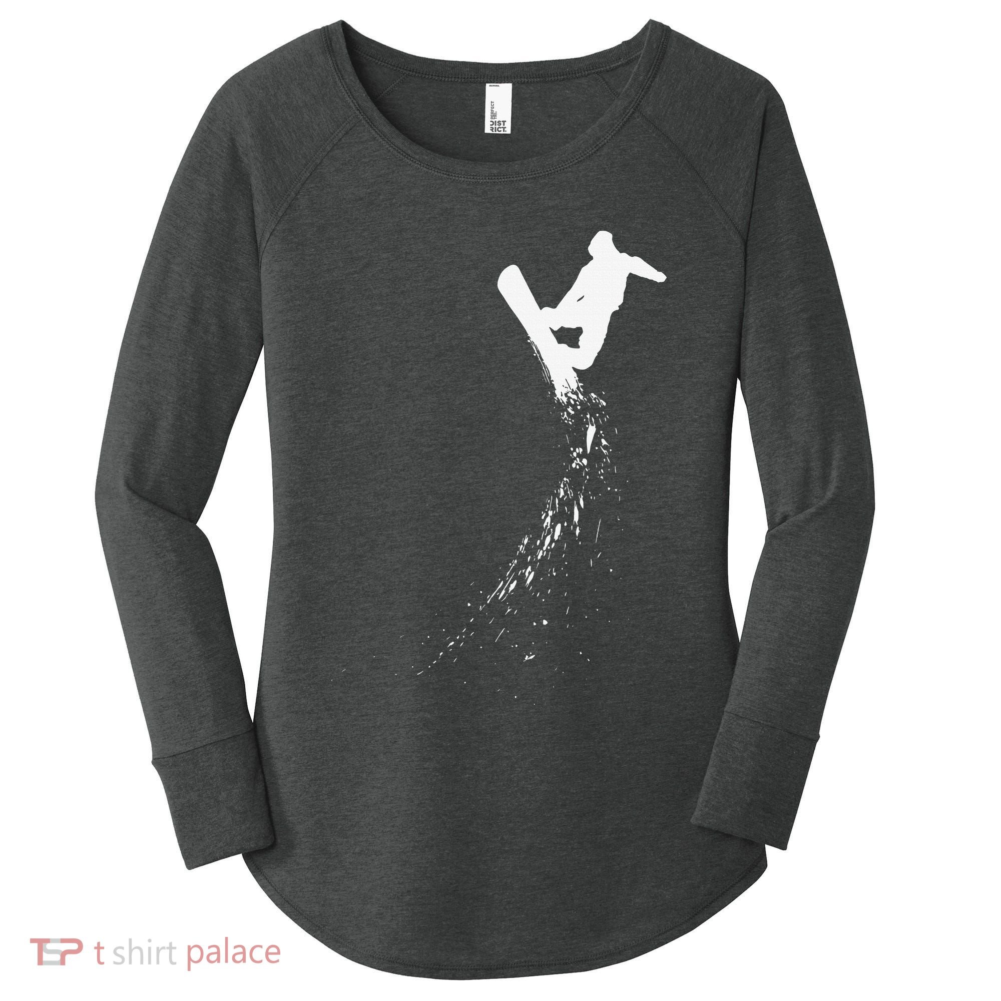 Freestyle Snowboarding Snowboarder Snowboard Wintersports Women's Perfect Tri Tunic Long Sleeve Shirt