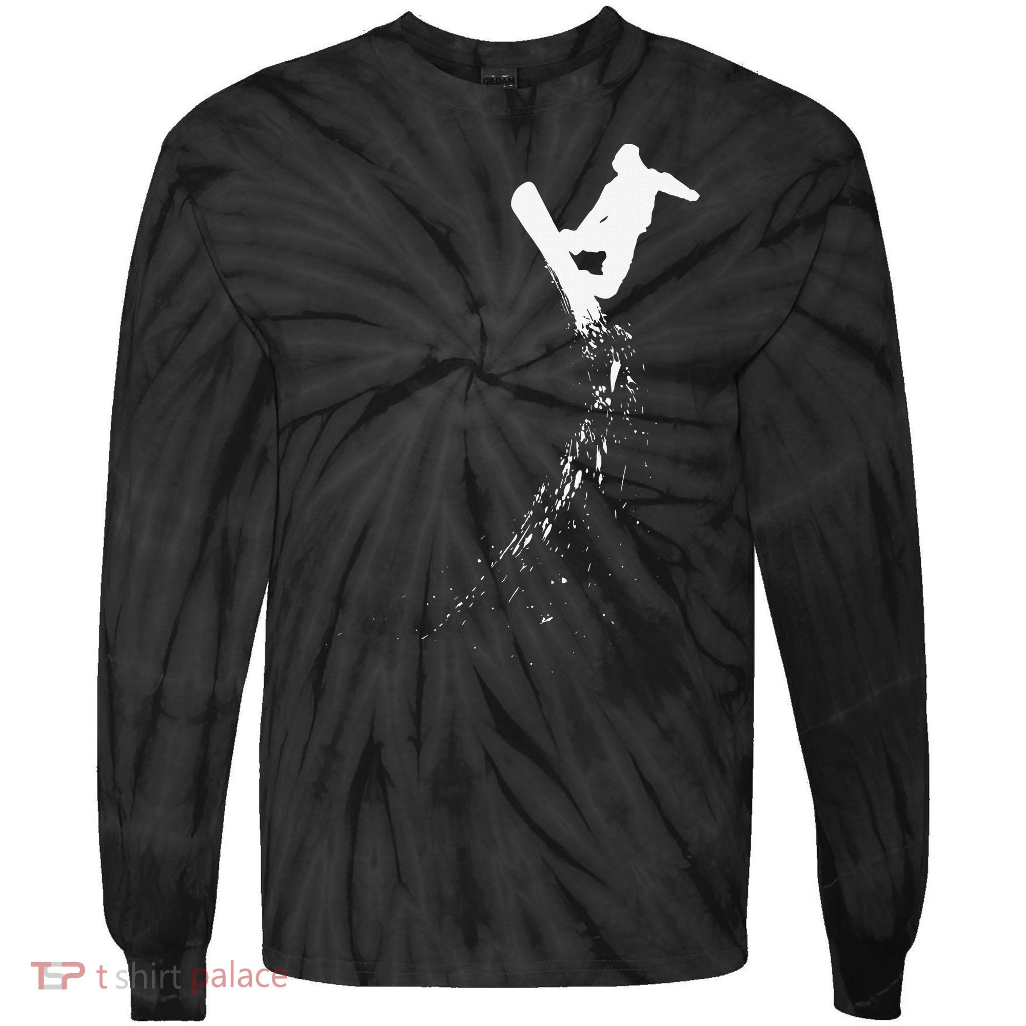 Freestyle Snowboarding Snowboarder Snowboard Wintersports Tie-Dye Long Sleeve Shirt