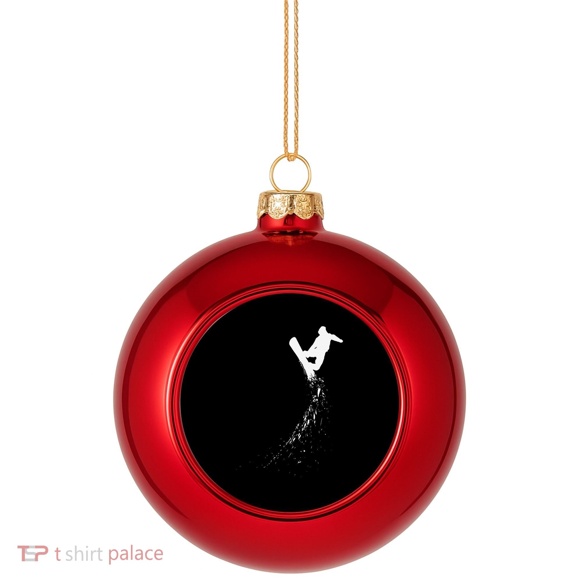 Freestyle Snowboarding Snowboarder Snowboard Wintersports Plastic Christmas Ball Ornament