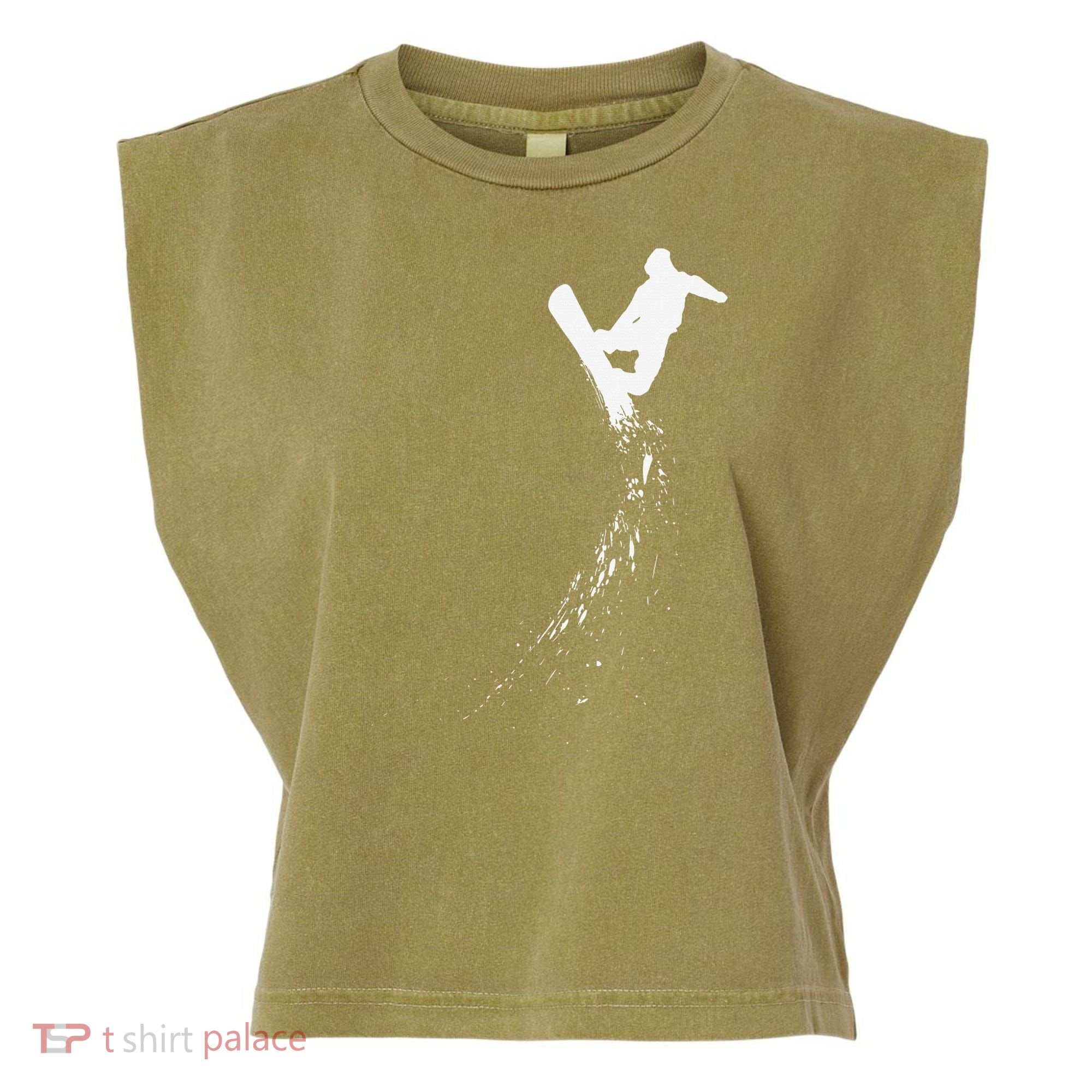Freestyle Snowboarding Snowboarder Snowboard Wintersports Garment-Dyed Women's Muscle Tee