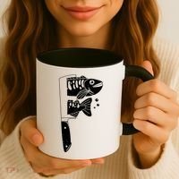 Fresh Sashimi Sushi Knife Anime Inspiration Coffee Mug thumb 3