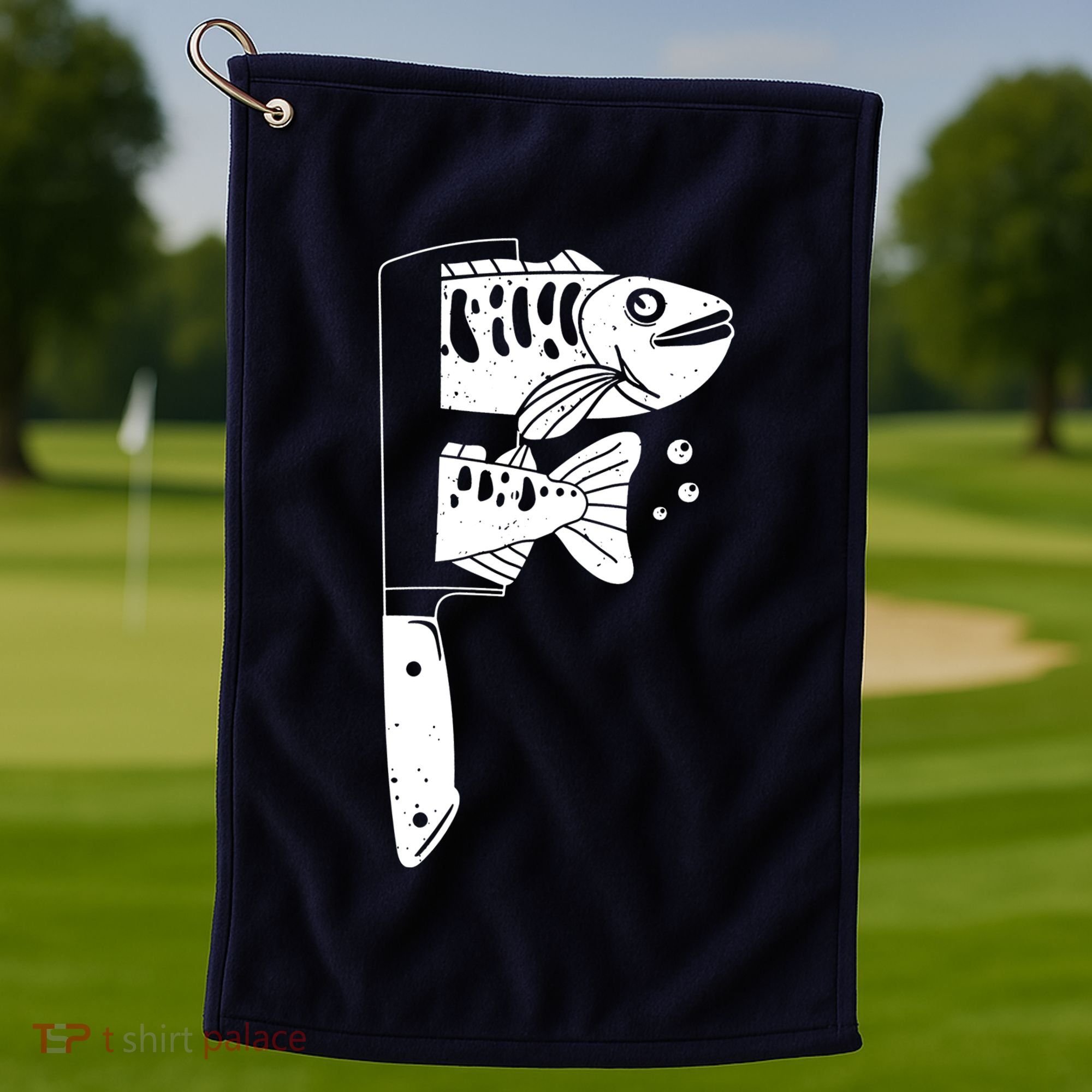 Fresh Sashimi Sushi Knife Anime Inspiration Golf Towel