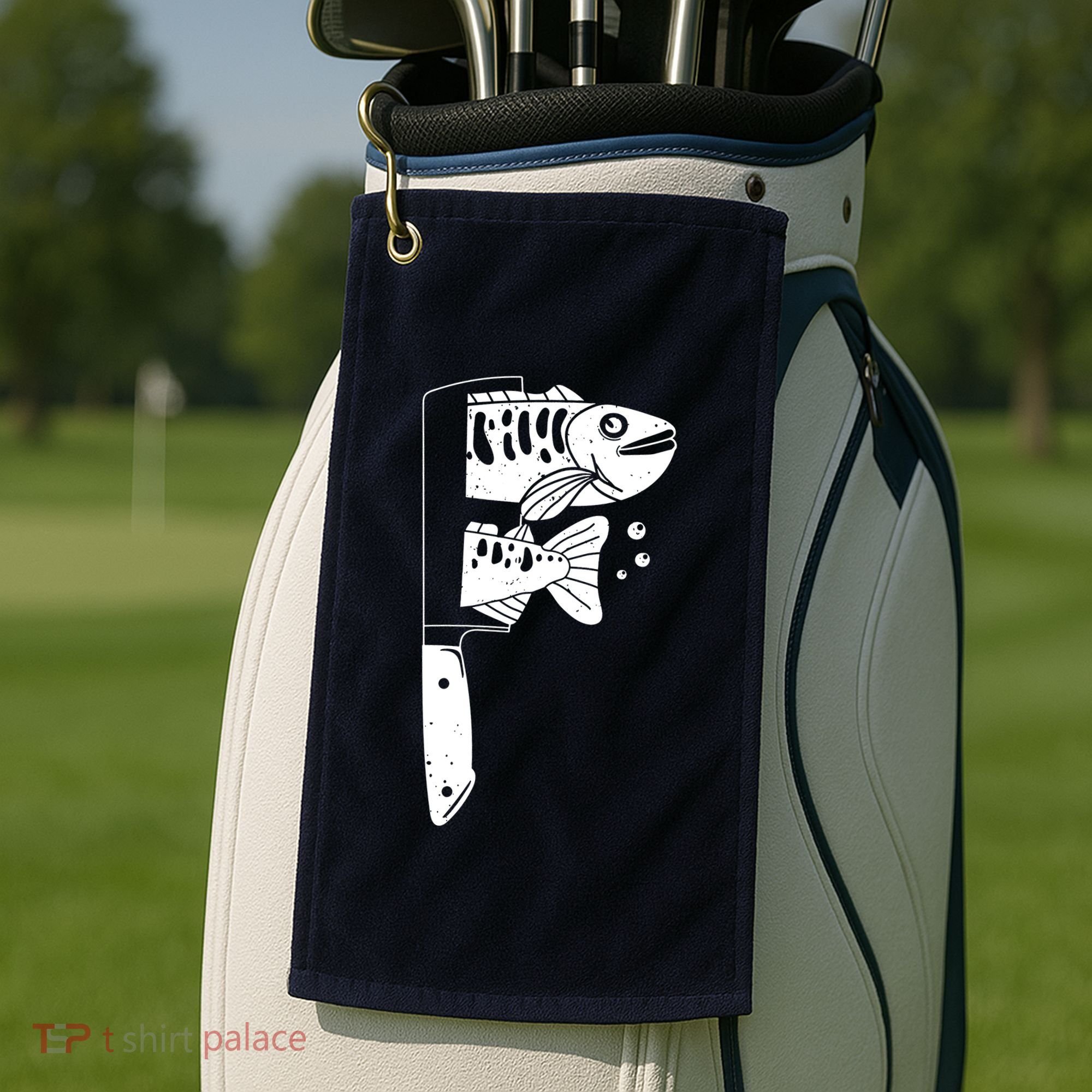 Fresh Sashimi Sushi Knife Anime Inspiration Golf Towel