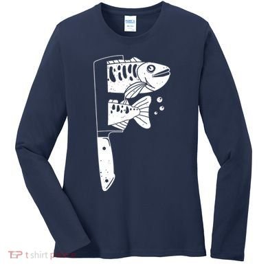 Fresh Sashimi Sushi Knife Anime Inspiration Women's Long Sleeve Shirt