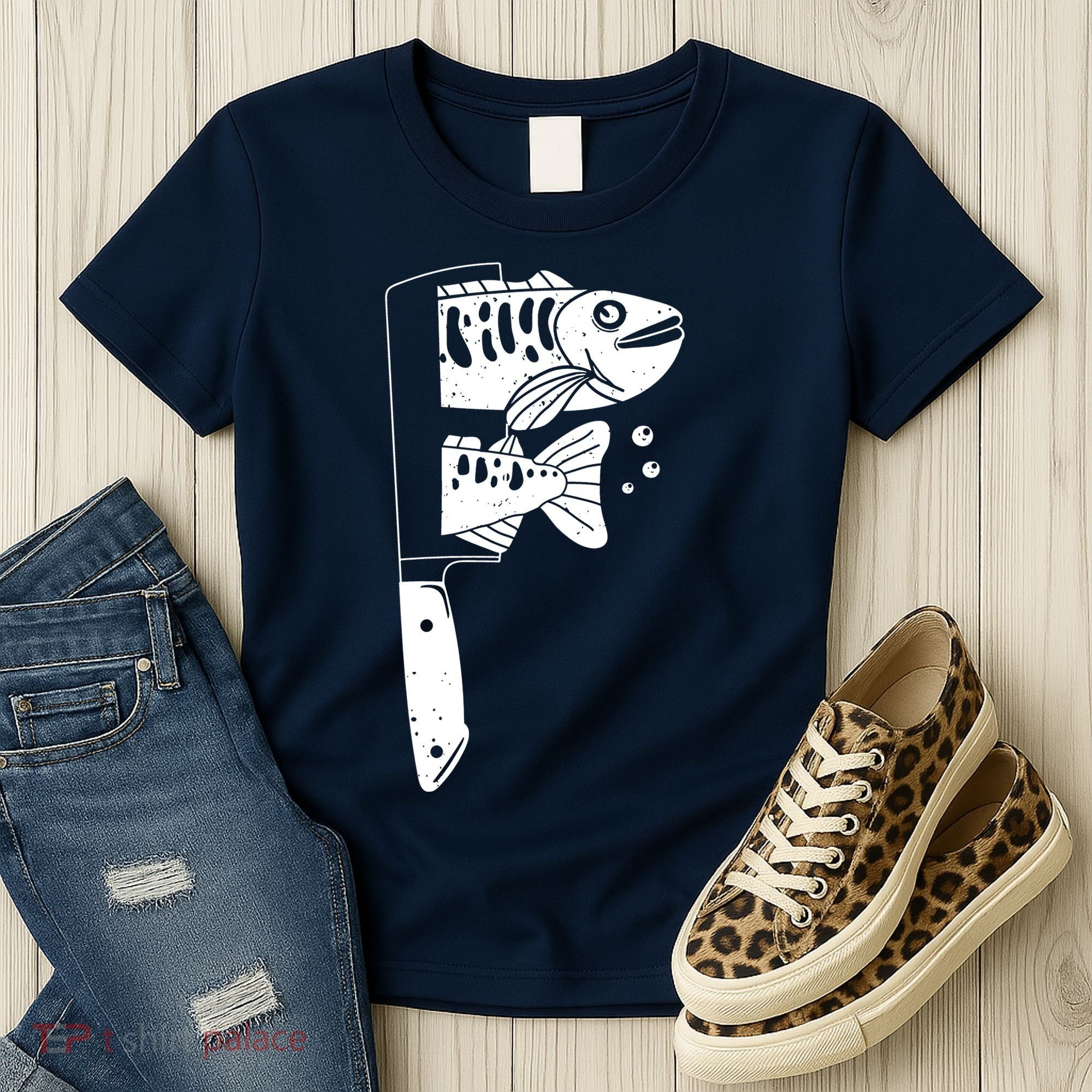 Fresh Sashimi Sushi Knife Anime Inspiration Women's T-Shirt
