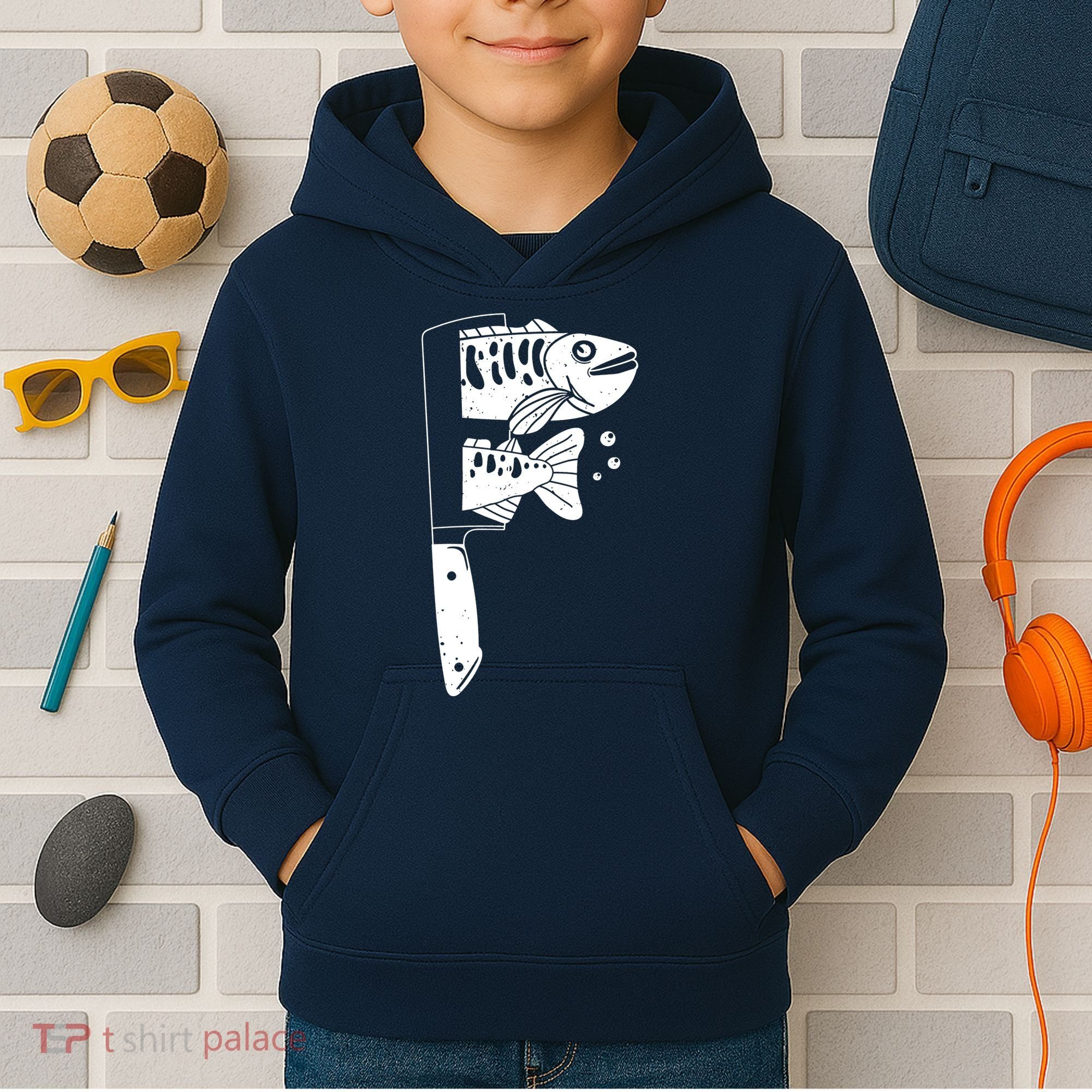 Fresh Sashimi Sushi Knife Anime Inspiration Kids Hoodie