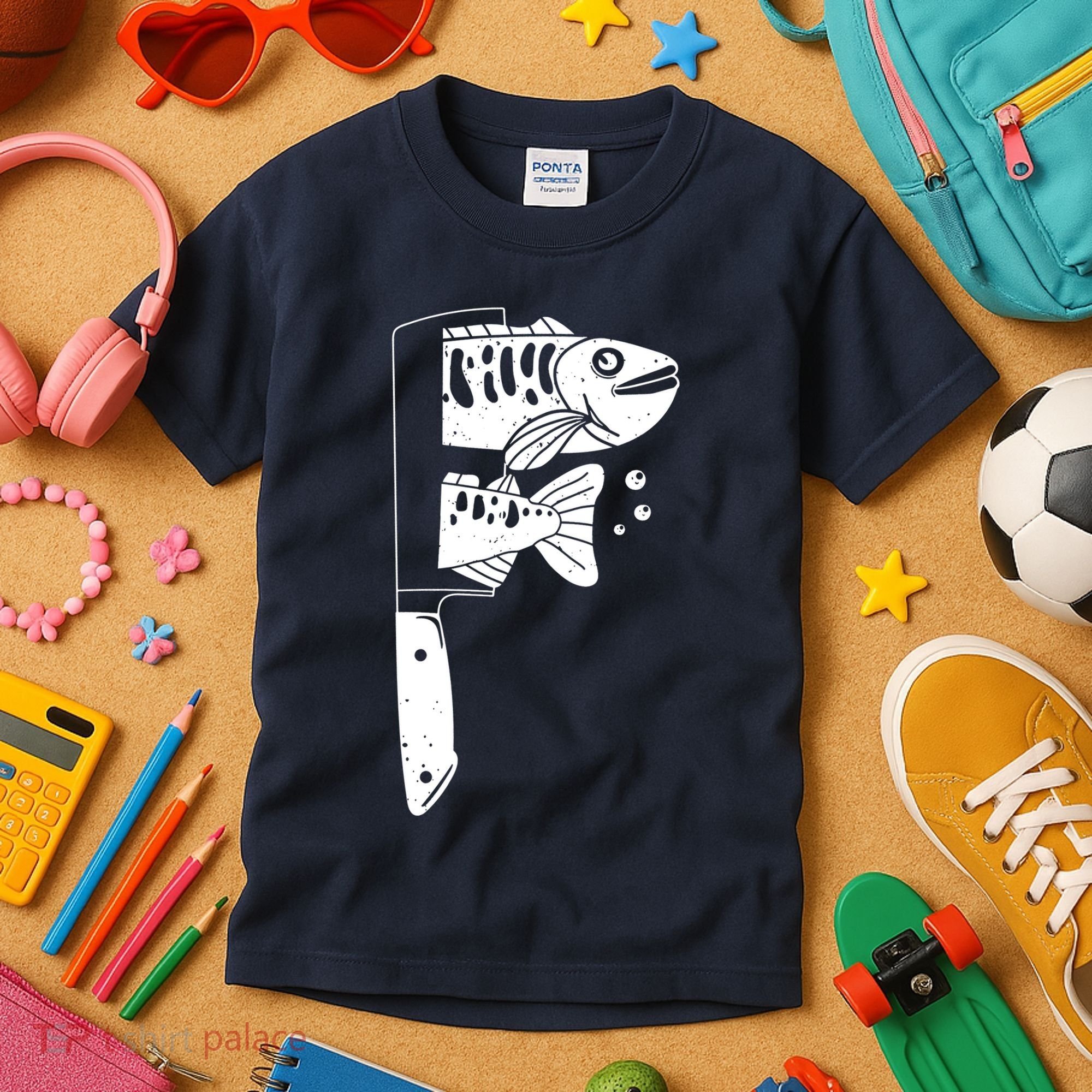 Fresh Sashimi Sushi Knife Anime Inspiration Kids T-Shirt