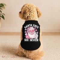 Funny Santa Says Six Seven Christmas 67 Meme Xmas Doggie Tank thumb 2