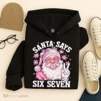 Funny Santa Says Six Seven Christmas 67 Meme Xmas Hoodie thumb 4