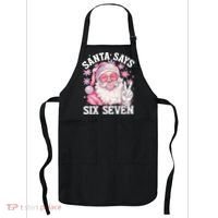 Funny Santa Says Six Seven Christmas 67 Meme Xmas Apron thumb 0