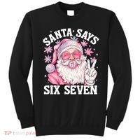 Funny Santa Says Six Seven Christmas 67 Meme Xmas Sweatshirt thumb 0