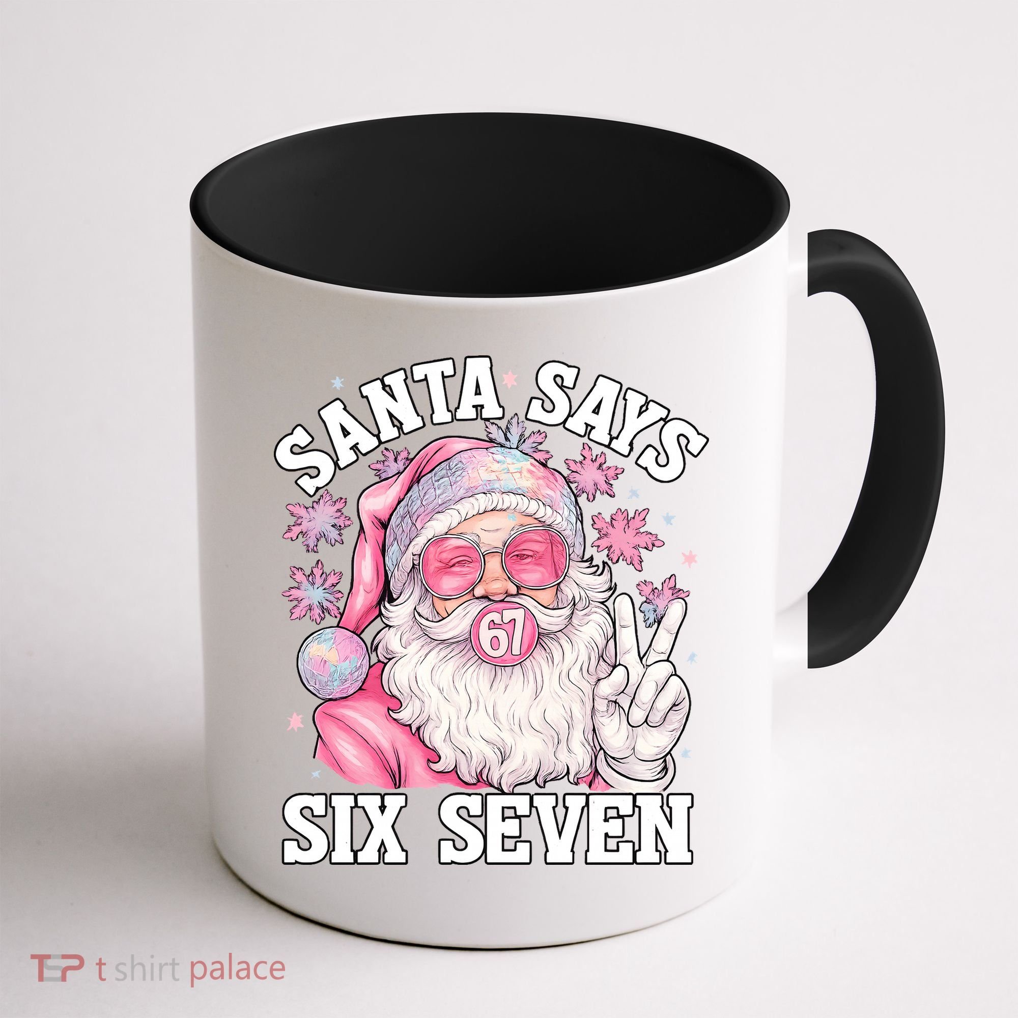 Funny Santa Says Six Seven Christmas 67 Meme Xmas Coffee Mug