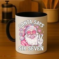 Funny Santa Says Six Seven Christmas 67 Meme Xmas Coffee Mug thumb 4