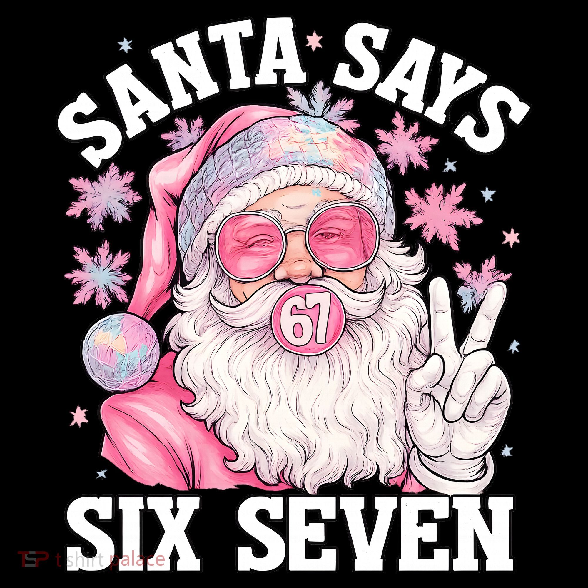 Funny Santa Says Six Seven Christmas 67 Meme Xmas Women's Hoodie