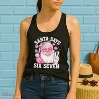 Funny Santa Says Six Seven Christmas 67 Meme Xmas Women's Tank Top thumb 2