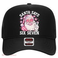 Funny Santa Says Six Seven Christmas 67 Meme Xmas Hat thumb 0