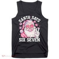 Funny Santa Says Six Seven Christmas 67 Meme Xmas Tank Top thumb 0